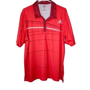 Adidas Golf Climalite Polo Shirt Orange Size Large